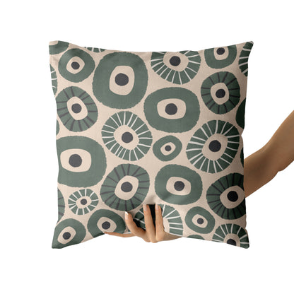 Rustic Mid Century Modern Pattern Throw Pillow