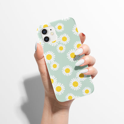 Retro Blue Daisies iPhone Case