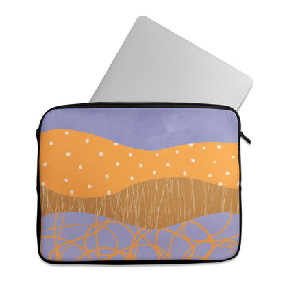 Purple Orange Abstract Art - Laptop Sleeve