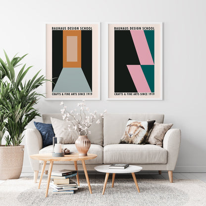 Set of 2 Bauhaus Art Posters