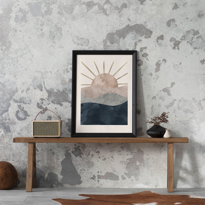 Painted Scandinavian Sunrise Poster