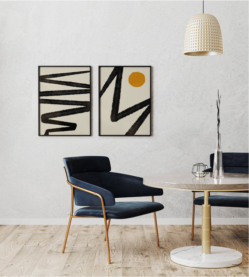 Set of 2 Contemporary Artistic Posters