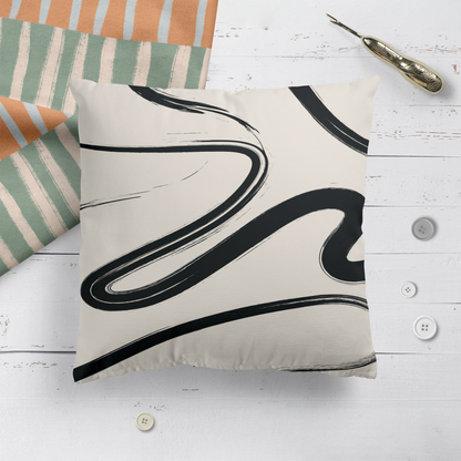 Painted Expressionism Pollock Inspired Throw Pillow