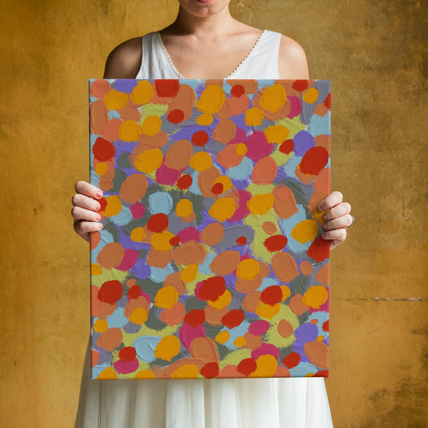 Colorful Abstract Impressonism Canvas Print