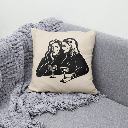 The Woman In the Bar Throw Pillow