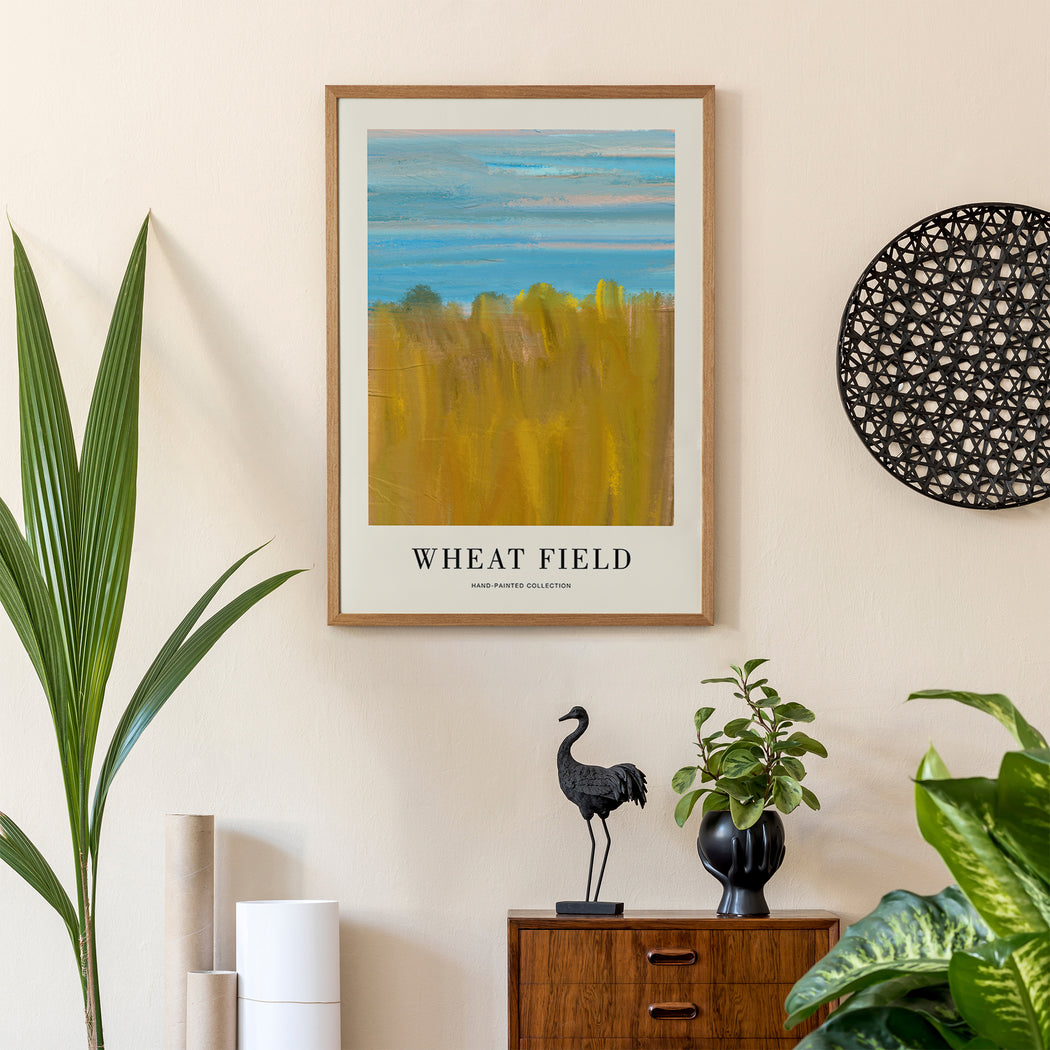 Wheat Field Acrylic Painted Print