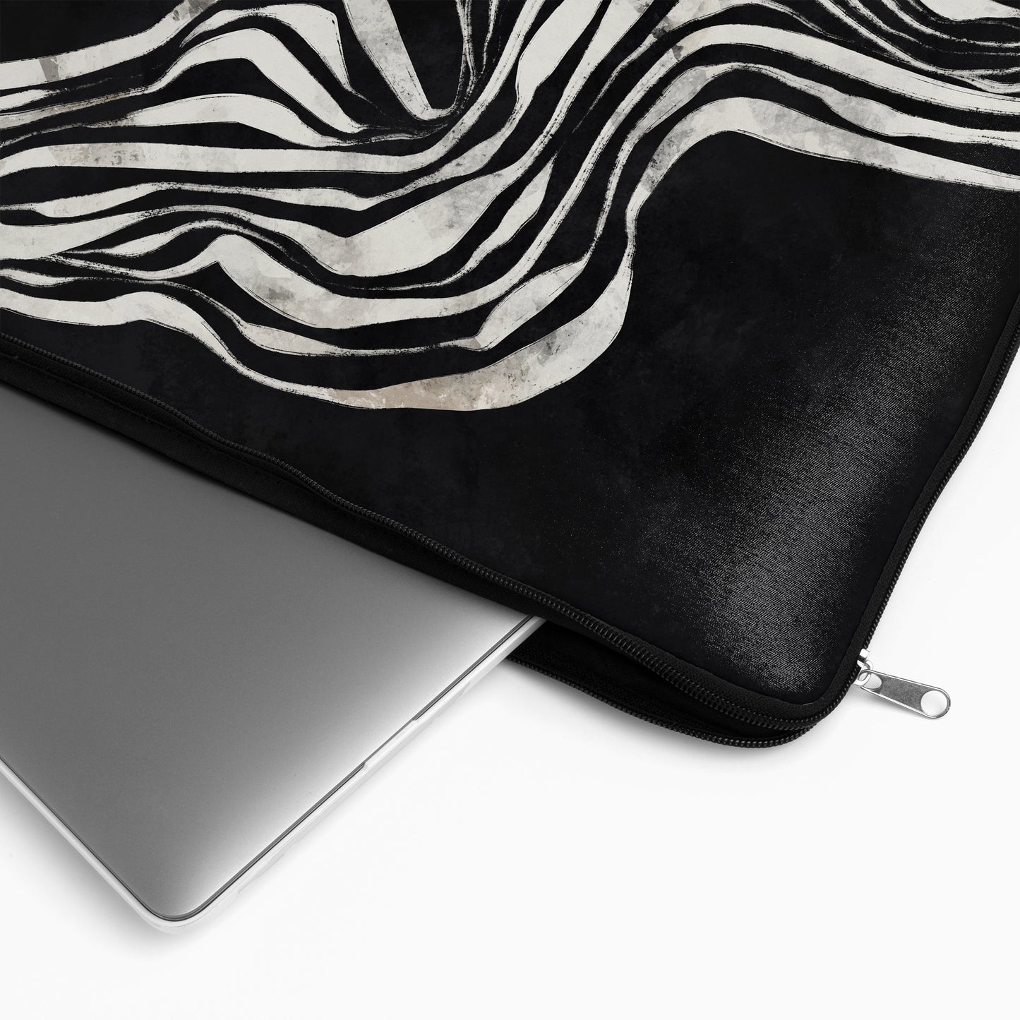 Black&White Abstract Lines - Laptop Sleeve