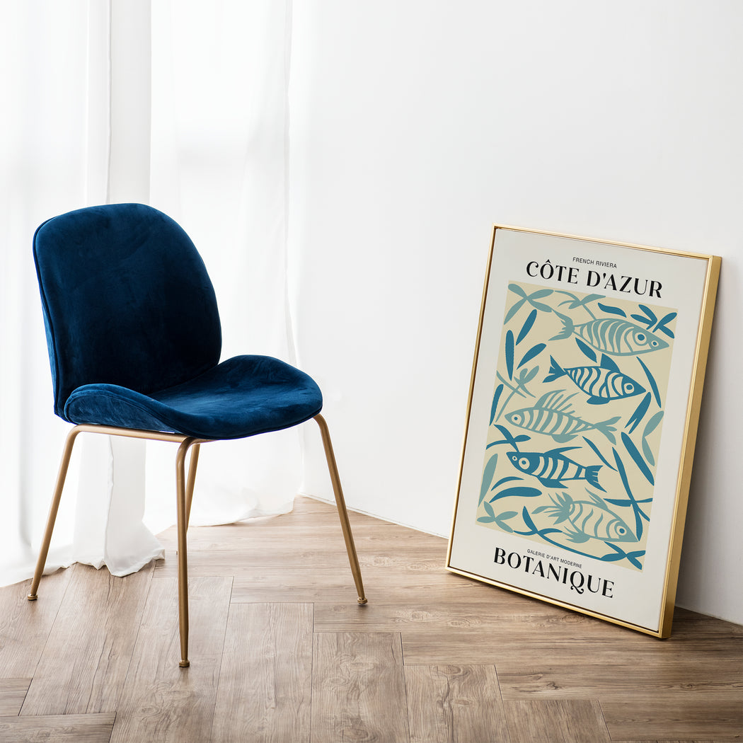 French Riviera and Fish Poster