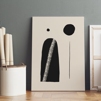 Minimalist Black Composition Canvas Print