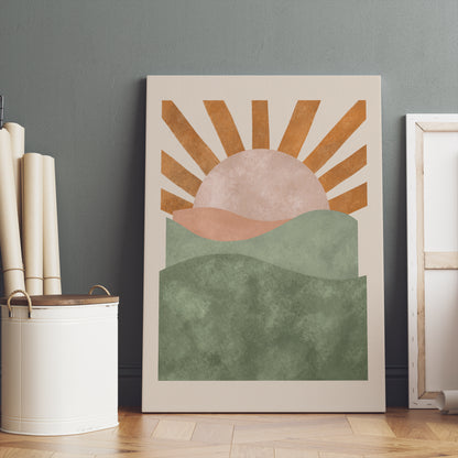 Artistic Painted Sun Canvas Print