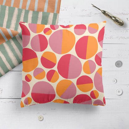 Colorful Summer Pattern Throw Pillow