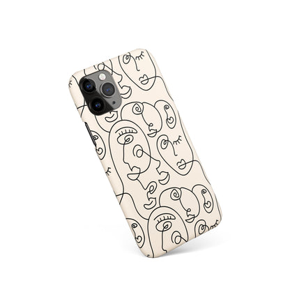 Line Art Drawing iPhone Case