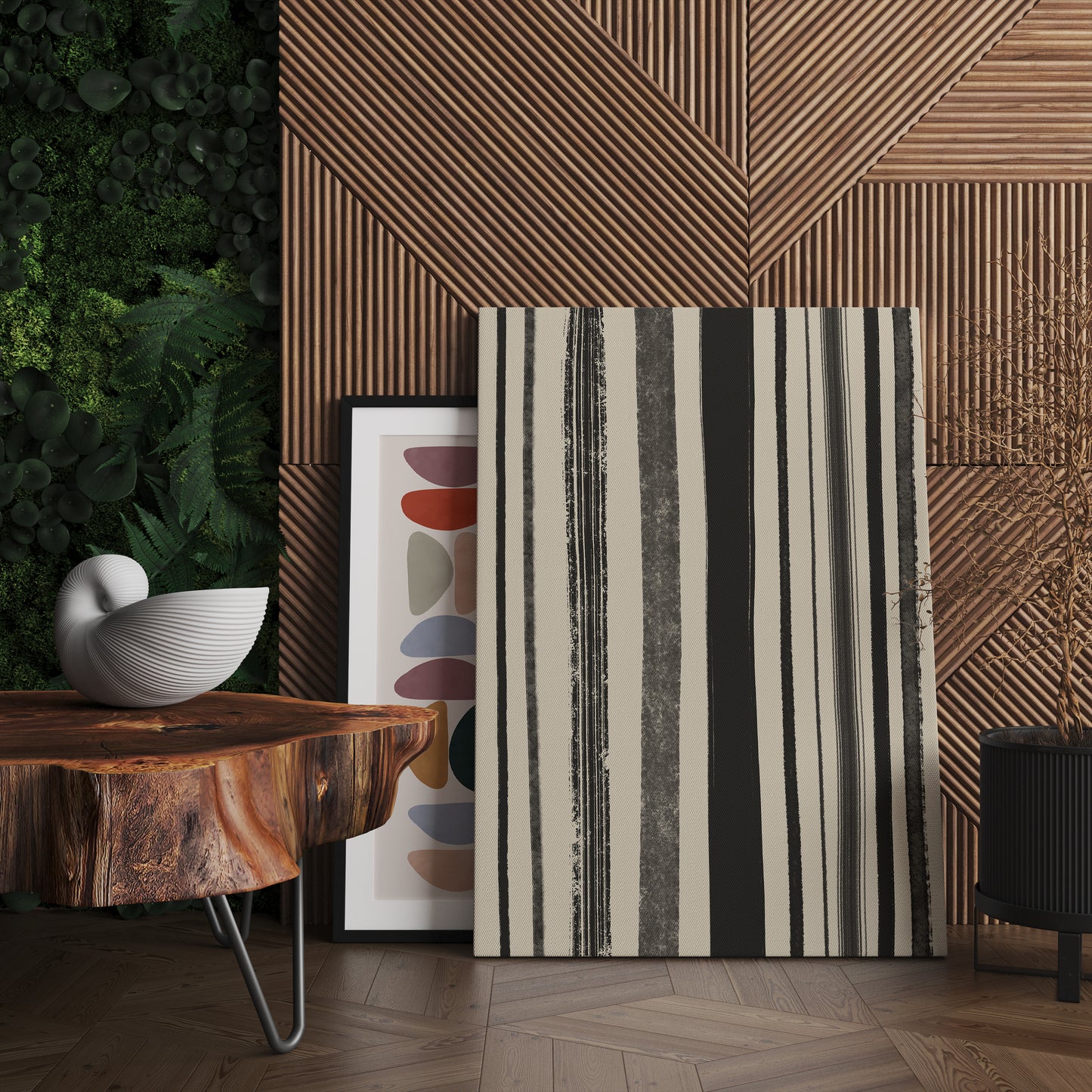 Scandinavian Vibes Striped Canvas Print