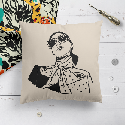 Fashion Model Vogue Inspired Throw Pillow