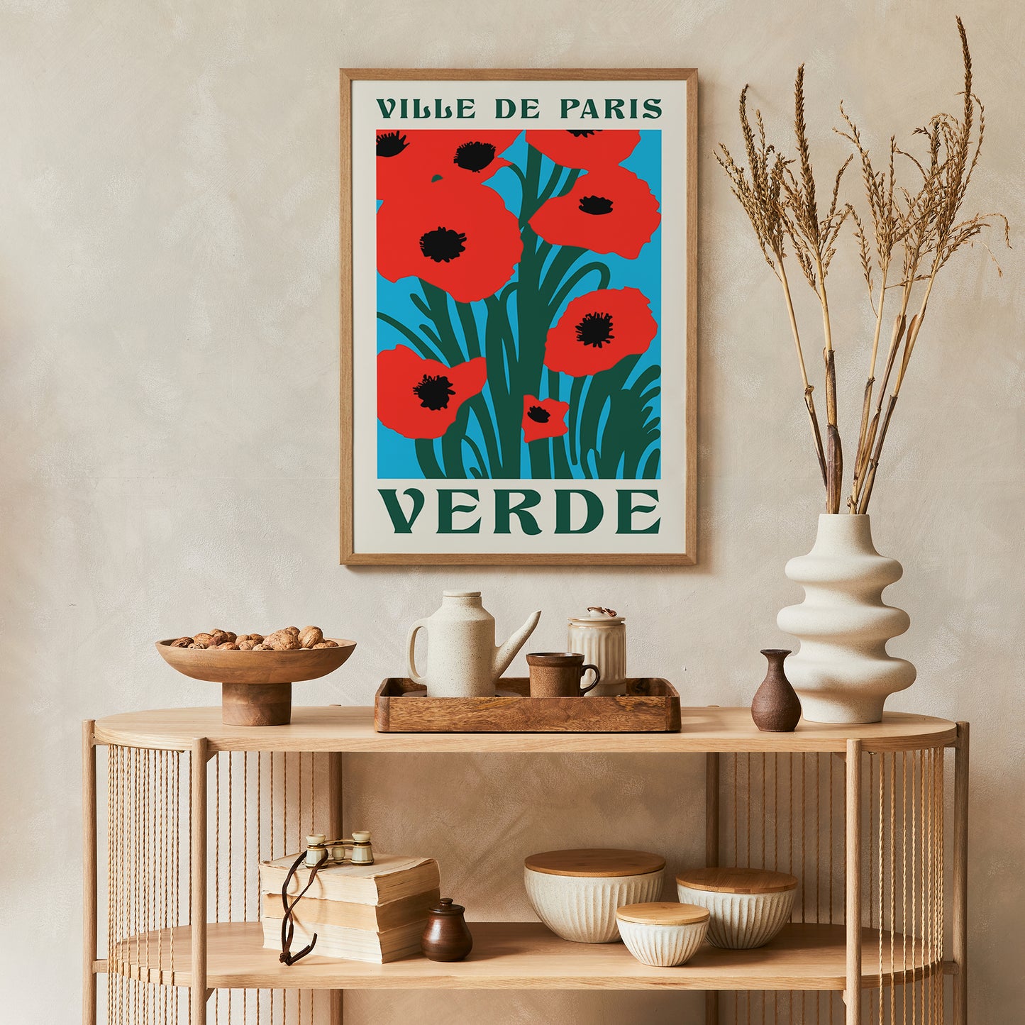 Verde Ville de Paris Floral Poster