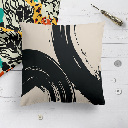 Loft Design Black Ink Throw Pillow