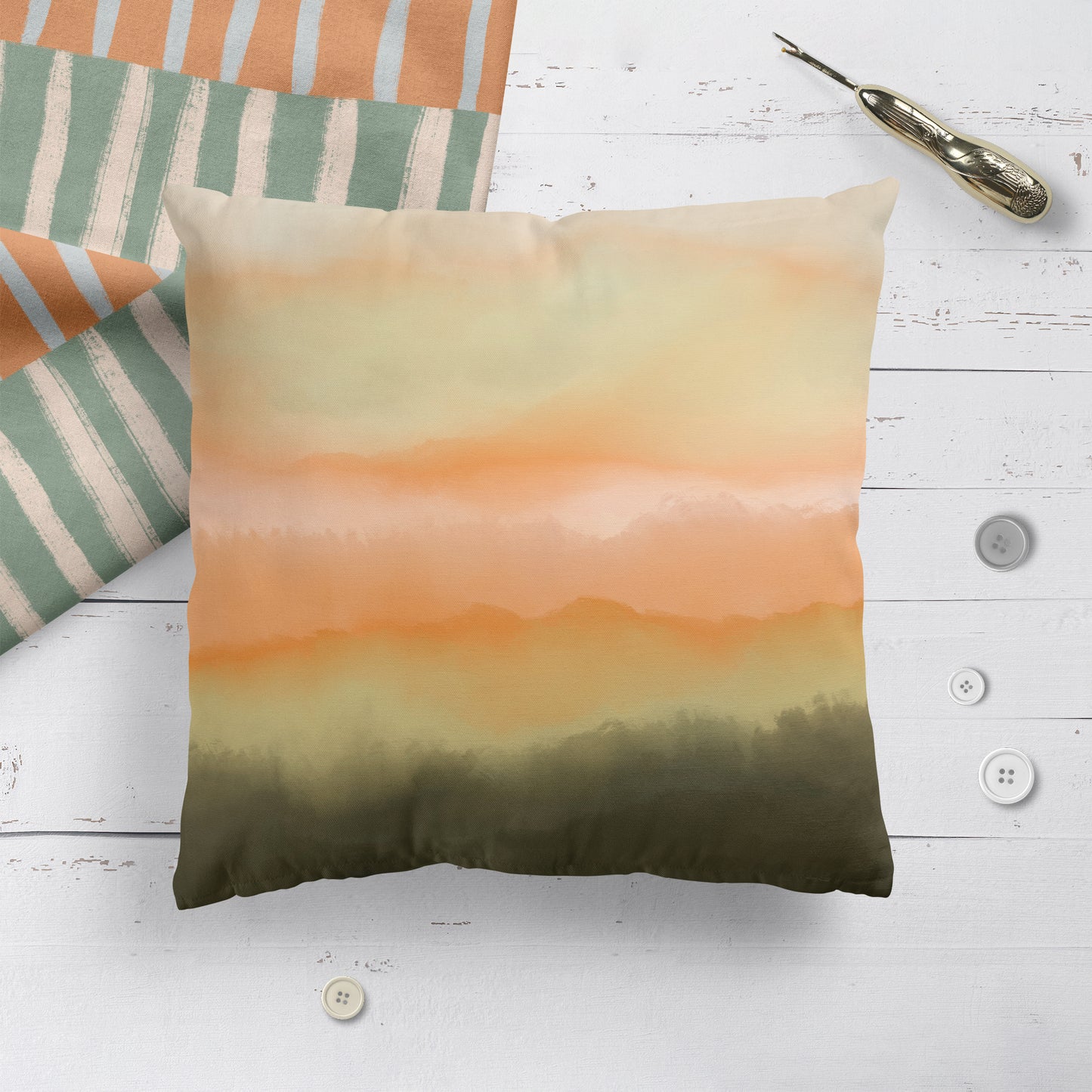 Break in the Weather Modern Art Throw Pillow