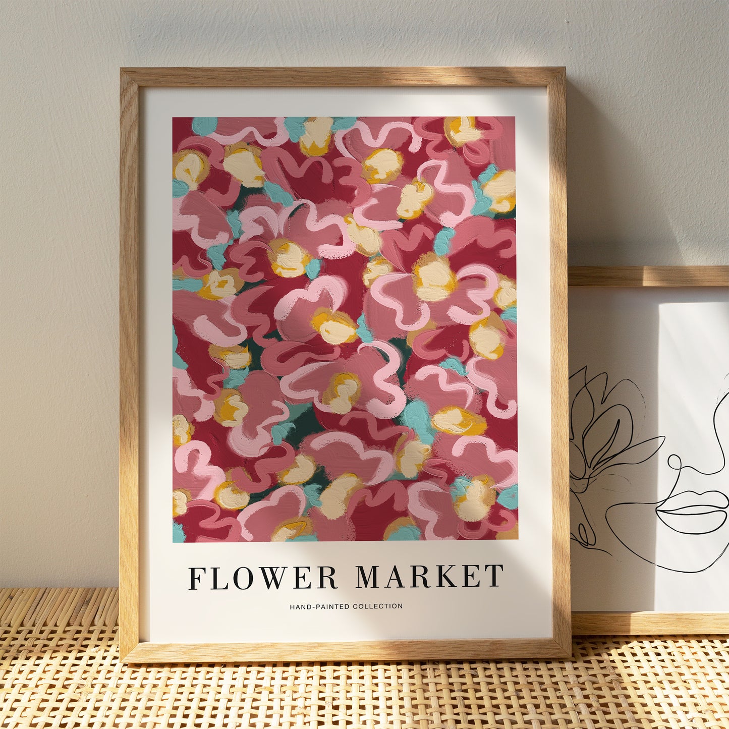 Painted Paris Flower Market Poster