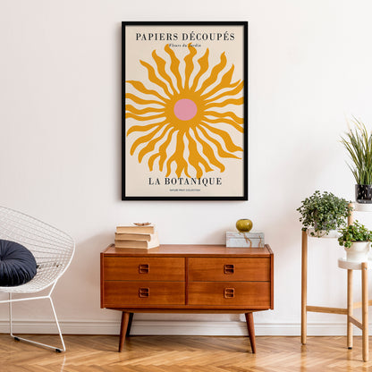 Papiers Decoupes Yellow Sun Poster