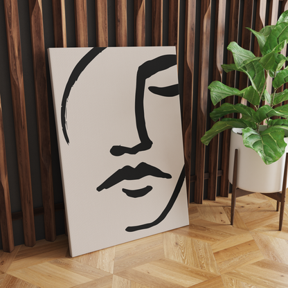 Black Woman Face Canvas Print