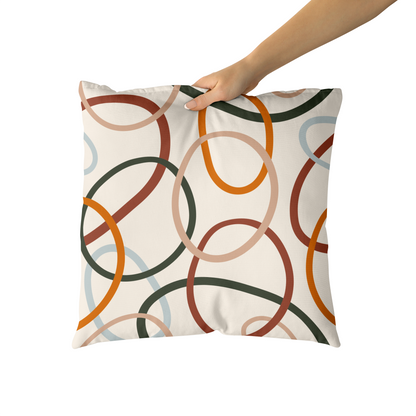 Modern Boho Geometric Minimalist Throw Pillow