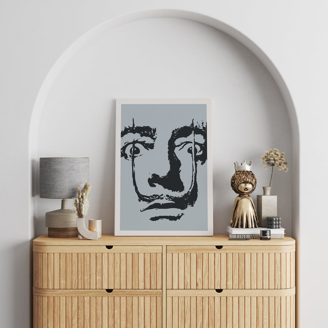 Salvador Dali Portrait Canvas Print
