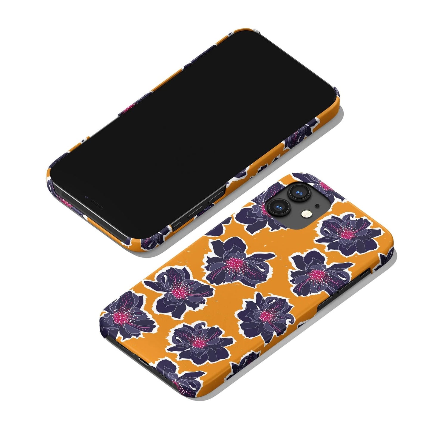 Yellow Retro Floral iPhone Case