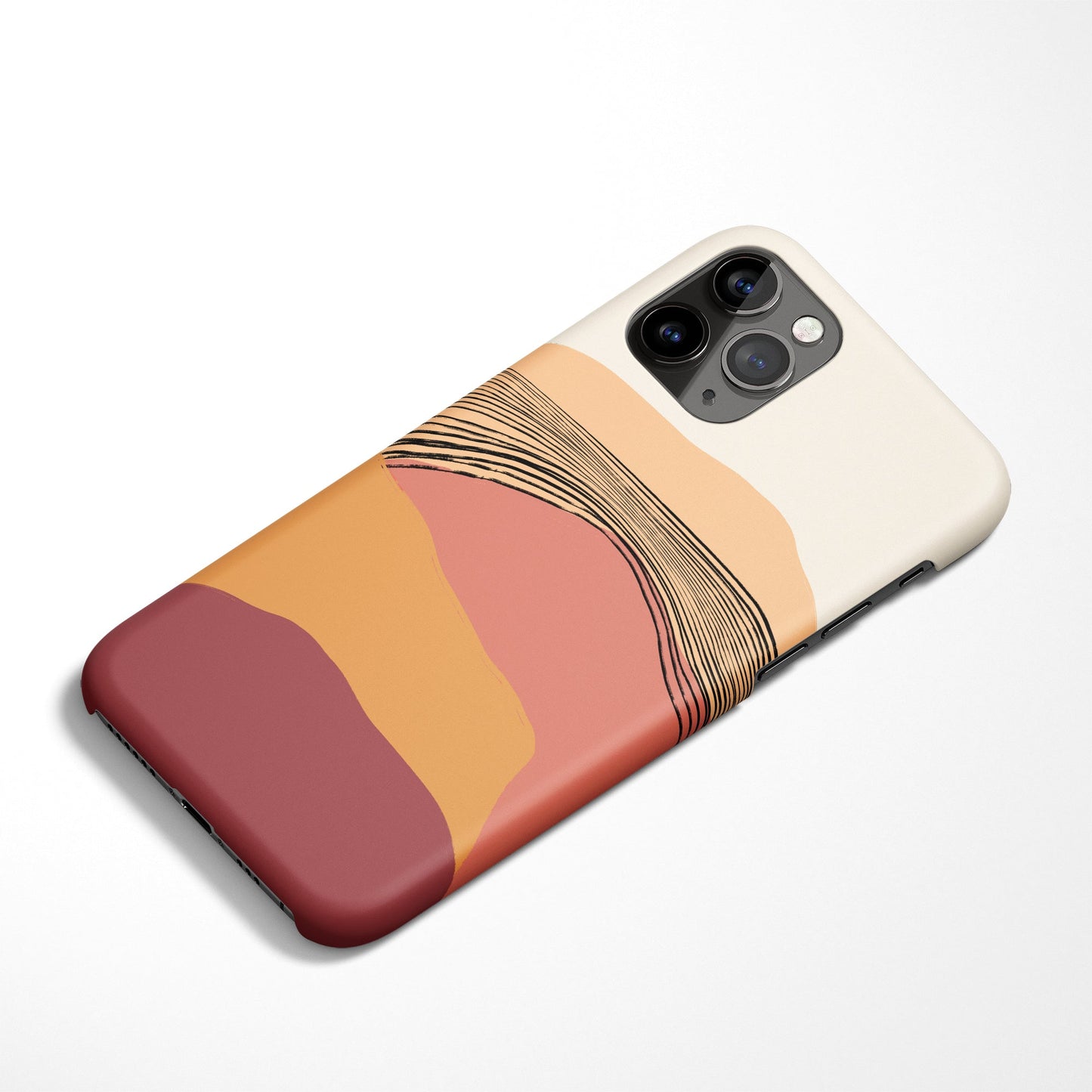 Warm Sunset Drawing iPhone Case