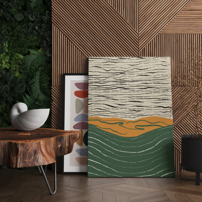 Abstract Mid Century Landscape Canvas Print