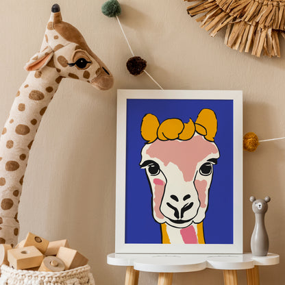 Colorful Cute Alpaca Poster