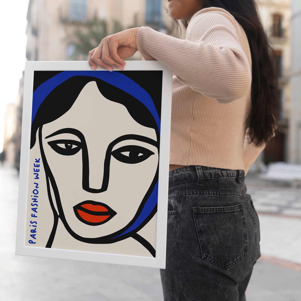 Retro Paris Fashion Week Woman Poster