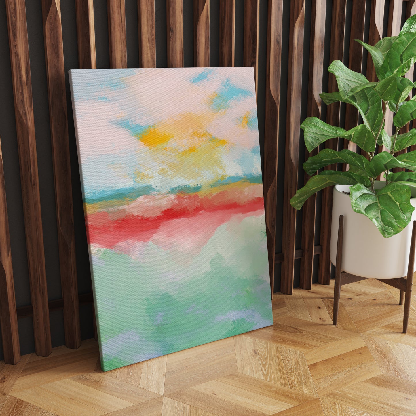 Painted Summer Landscape Canvas Print