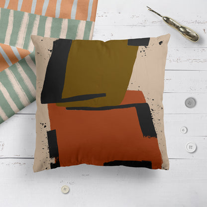 Two Colors Composition Throw Pillow