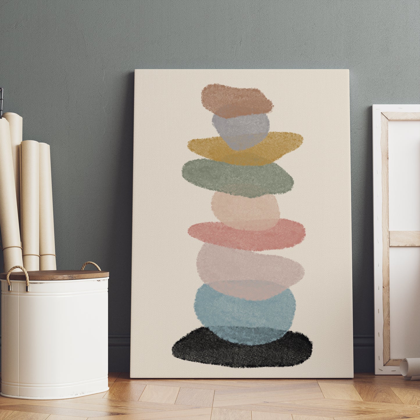 Balancing Stones Boho Canvas Print