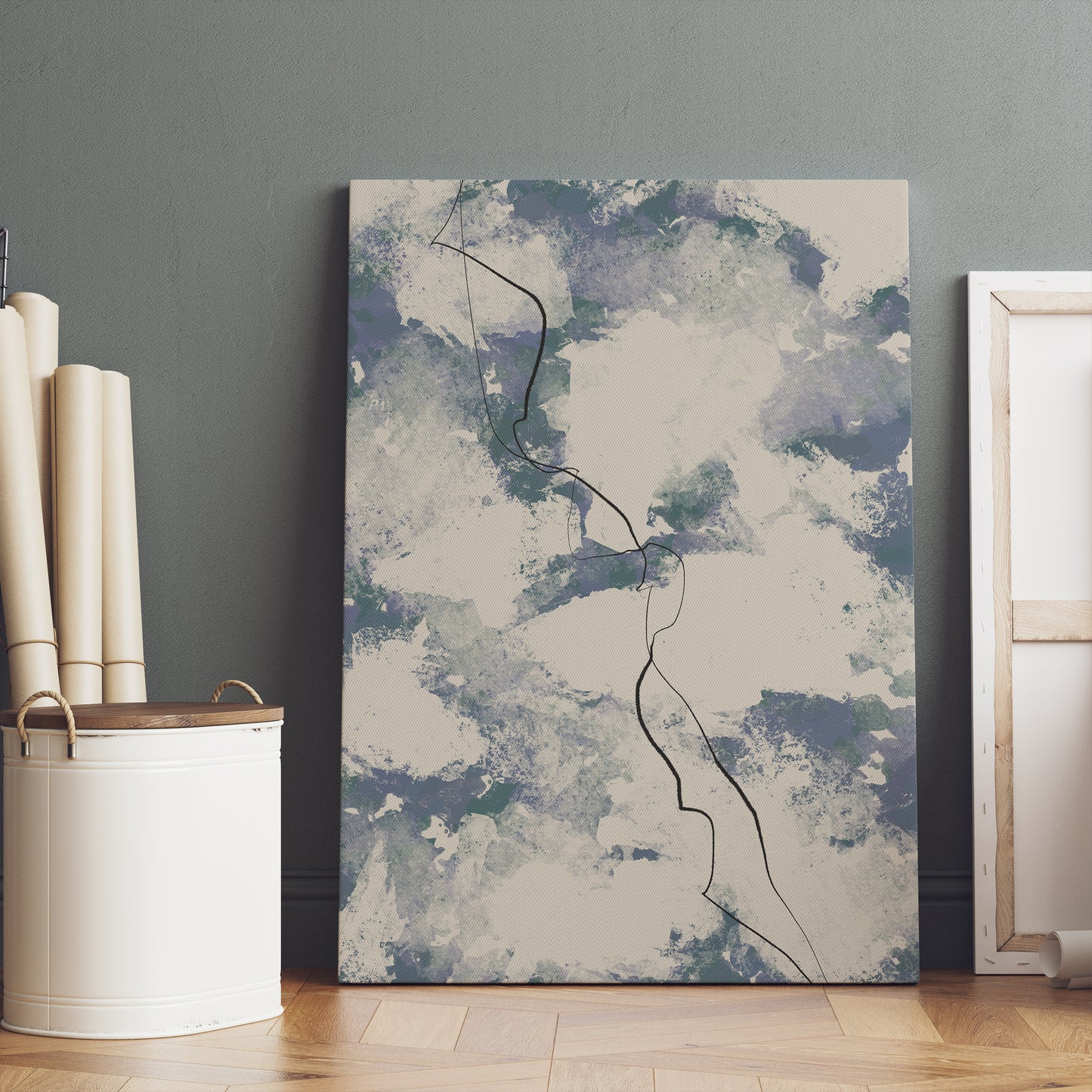 Painted Abstract Artistic Canvas Print