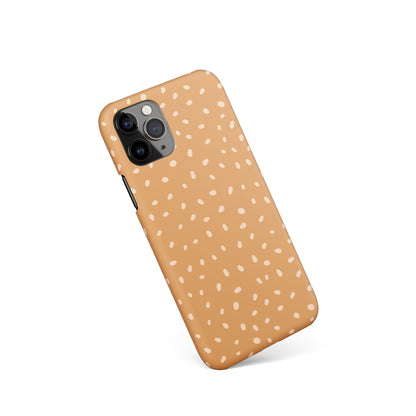 iPhone Case with Modern Beige Art