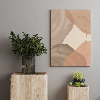 Hand Painted Abstract Neutral Canvas Print