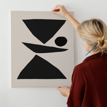 Black & Beige Modern Canvas Print