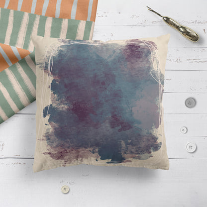 Eclectic Abstract Painting Throw Pillow