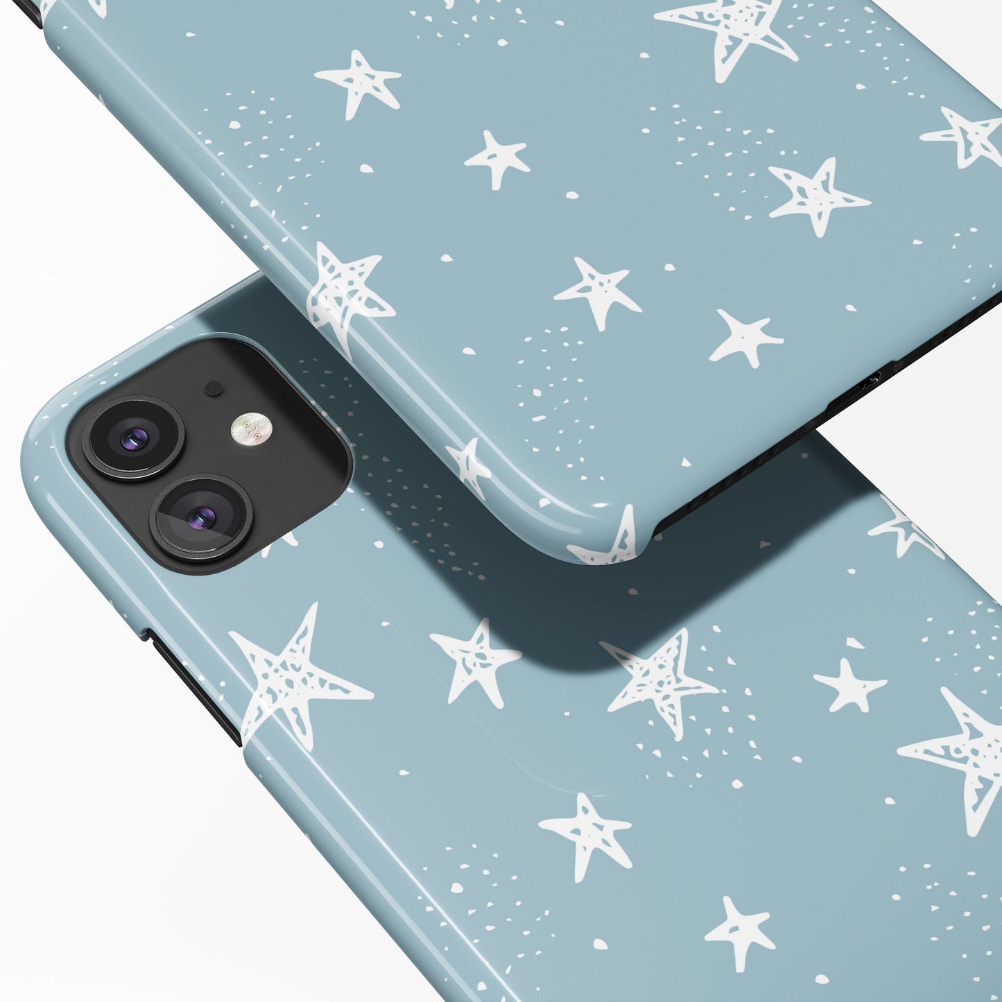 Pastel Blue Stars iPhone Case