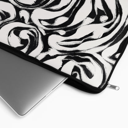 B&W Abstract Art - Laptop Sleeve