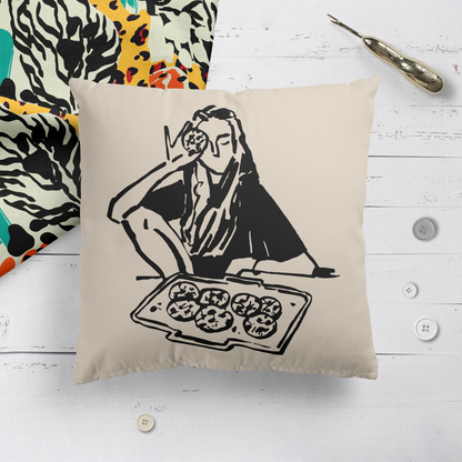 Cookie Lovers Funny Throw Pillow