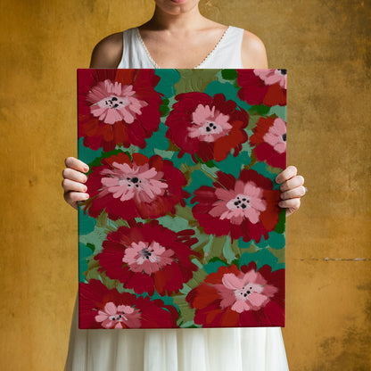 Painted Floral Jubilee Canvas Print