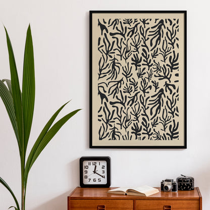 Abstract Floral Shapes Poster