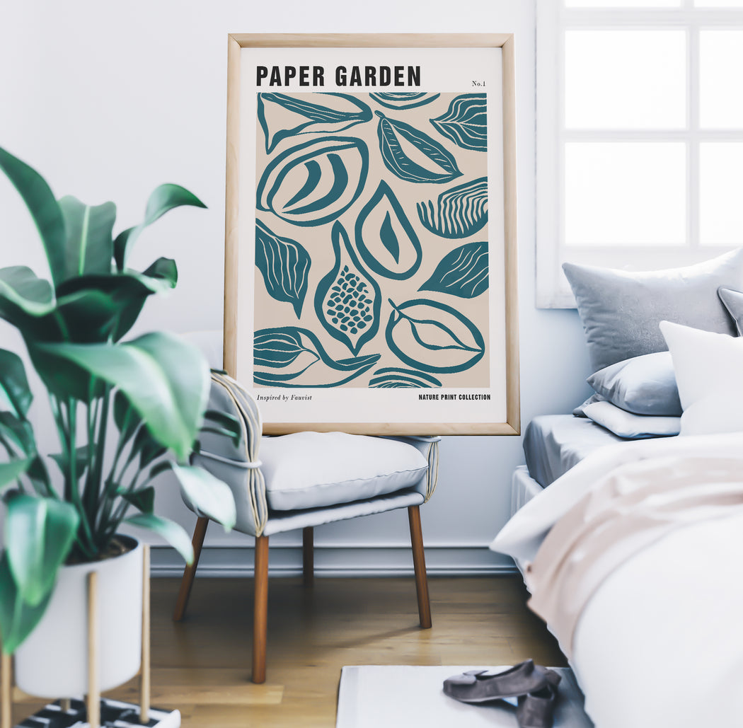 Paper Garden with Fruit Poster
