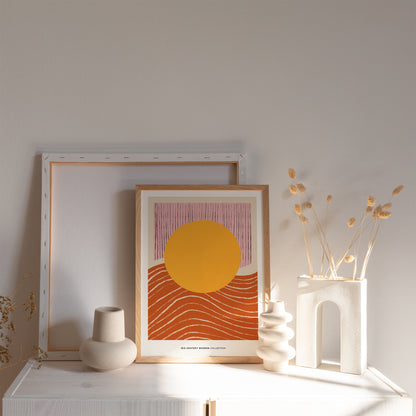 Boho Yellow Sun Poster