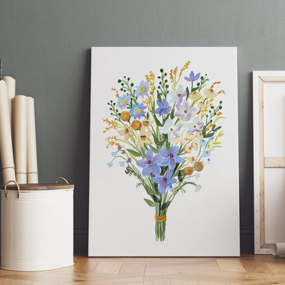 Farmhouse Flower Bouquet Canvas Print