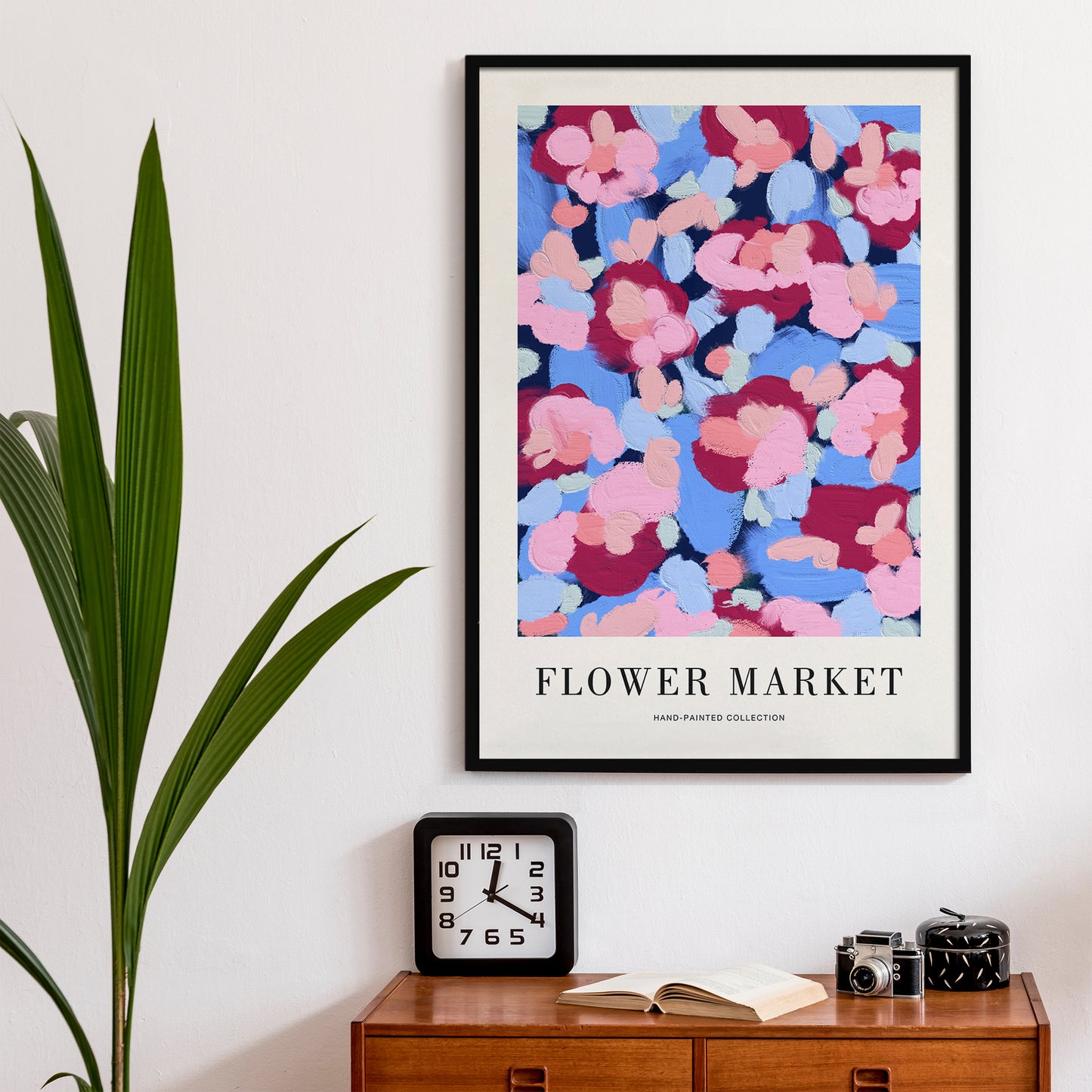 Painted Japan Flower Market Poster