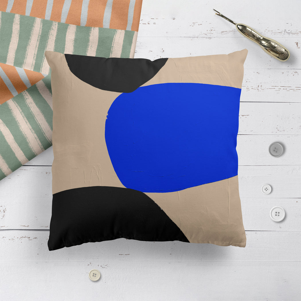 Blue Danish Design Art Pillow