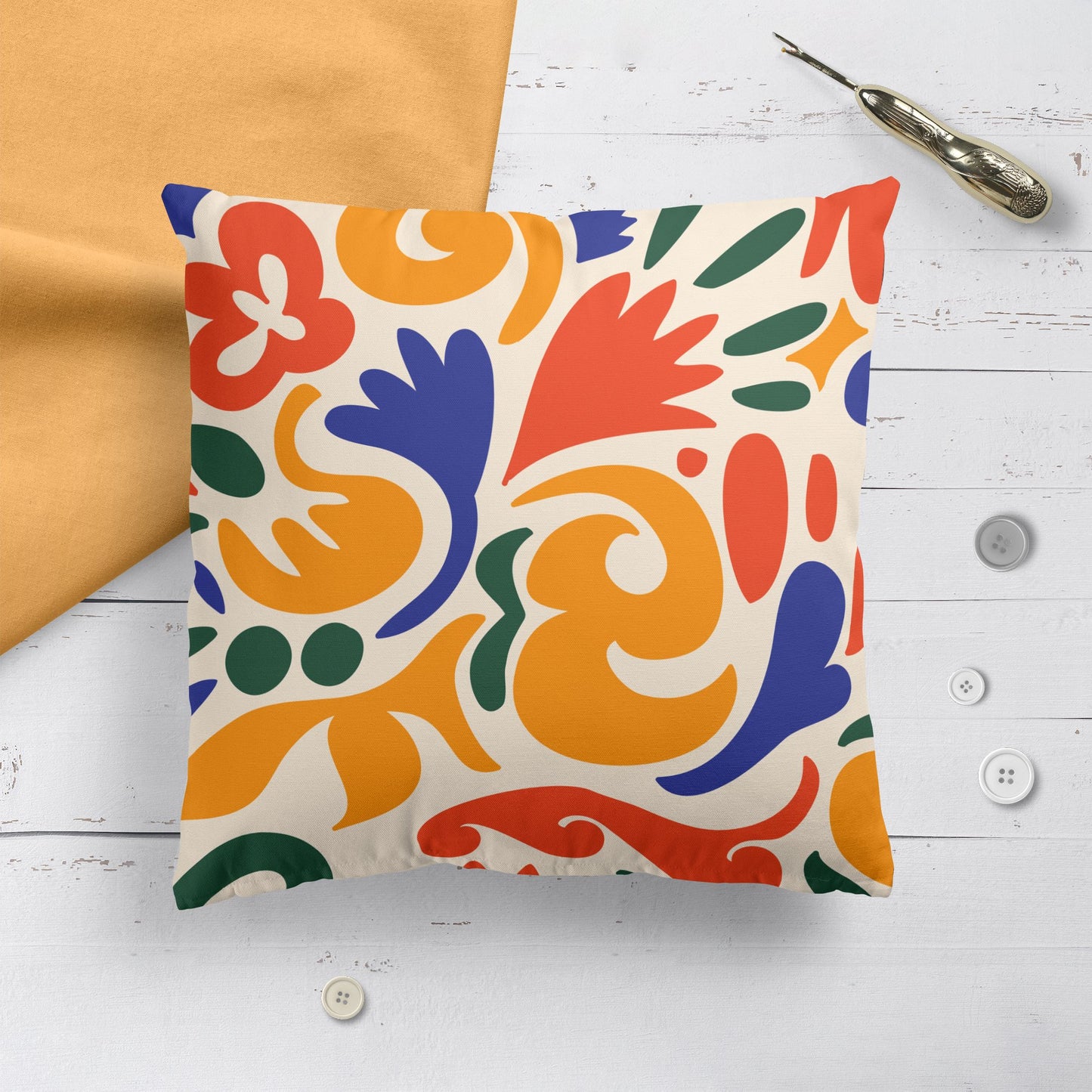 Unique Colorful Throw Pillow